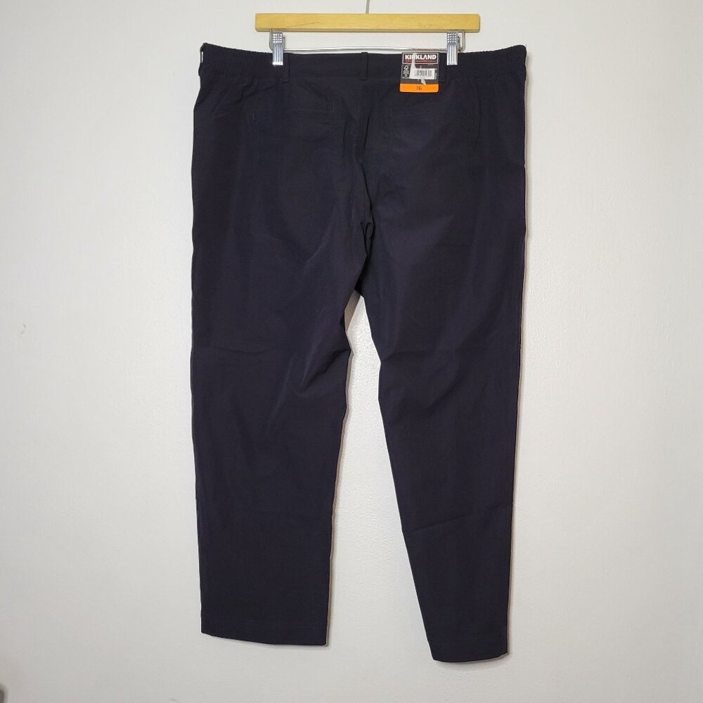 Kirkland Signature Womens Black Dress Pants Size 16 Stretch Waistband With Pocke - Picture 3 of 8